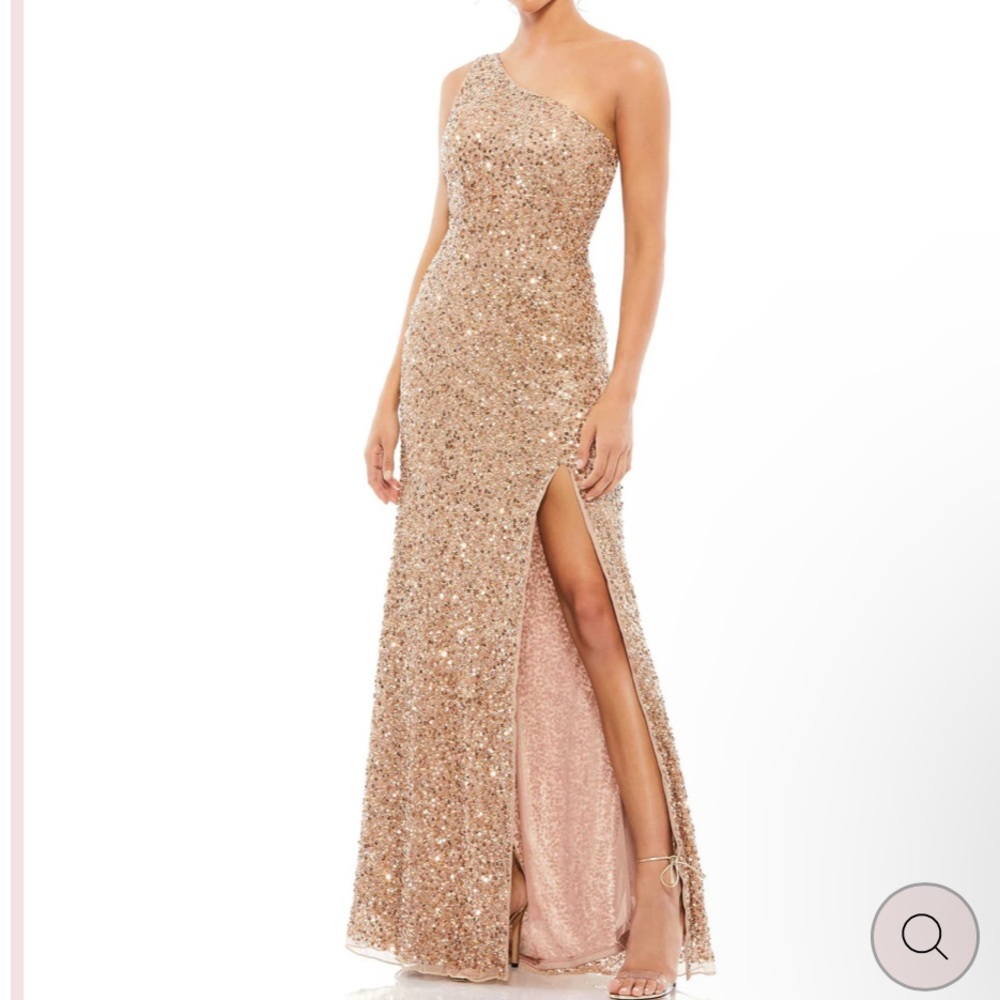 Copper sequin one shoulder dress MAC DUGGAL